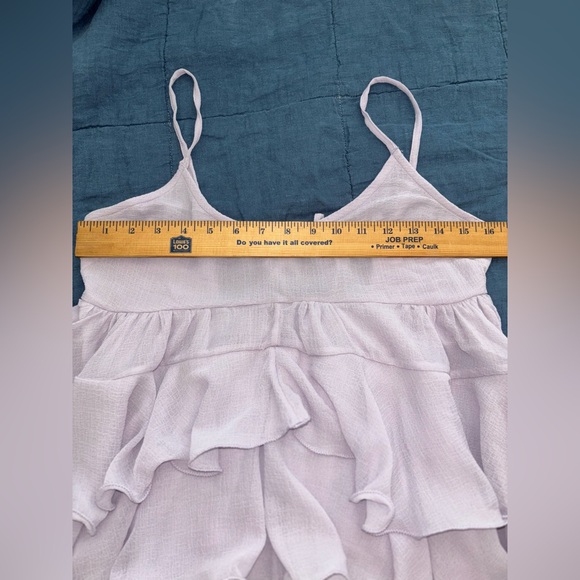 Free People Runaway Rockstar Ruffle Mini Slip Dusk Breeze NWOT Size M - Picture 5 of 8